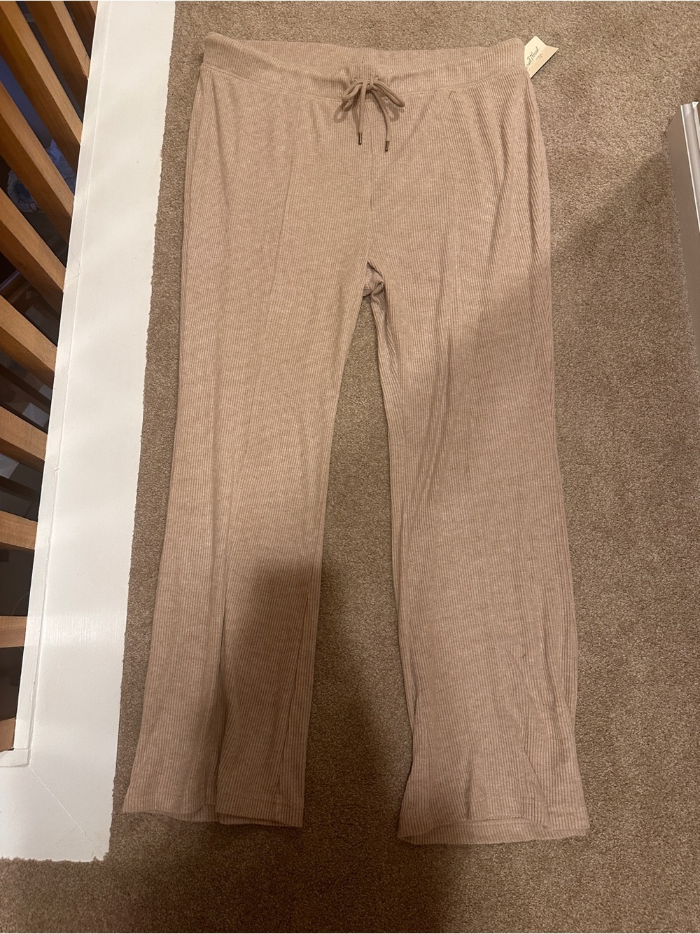 Universal Thread  Ribbed Drawstring Lounge Pants - Taupe 1x women